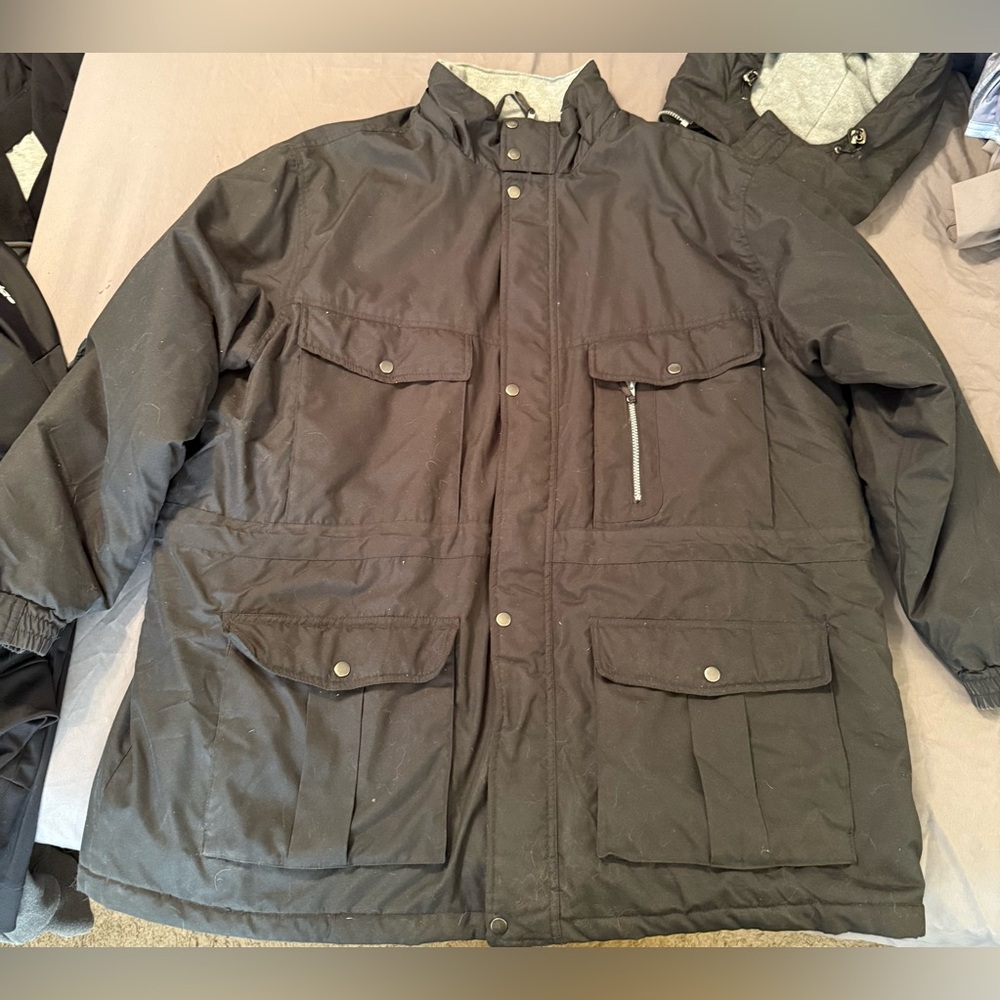 Big & Tall Men's Black Winter Coat
